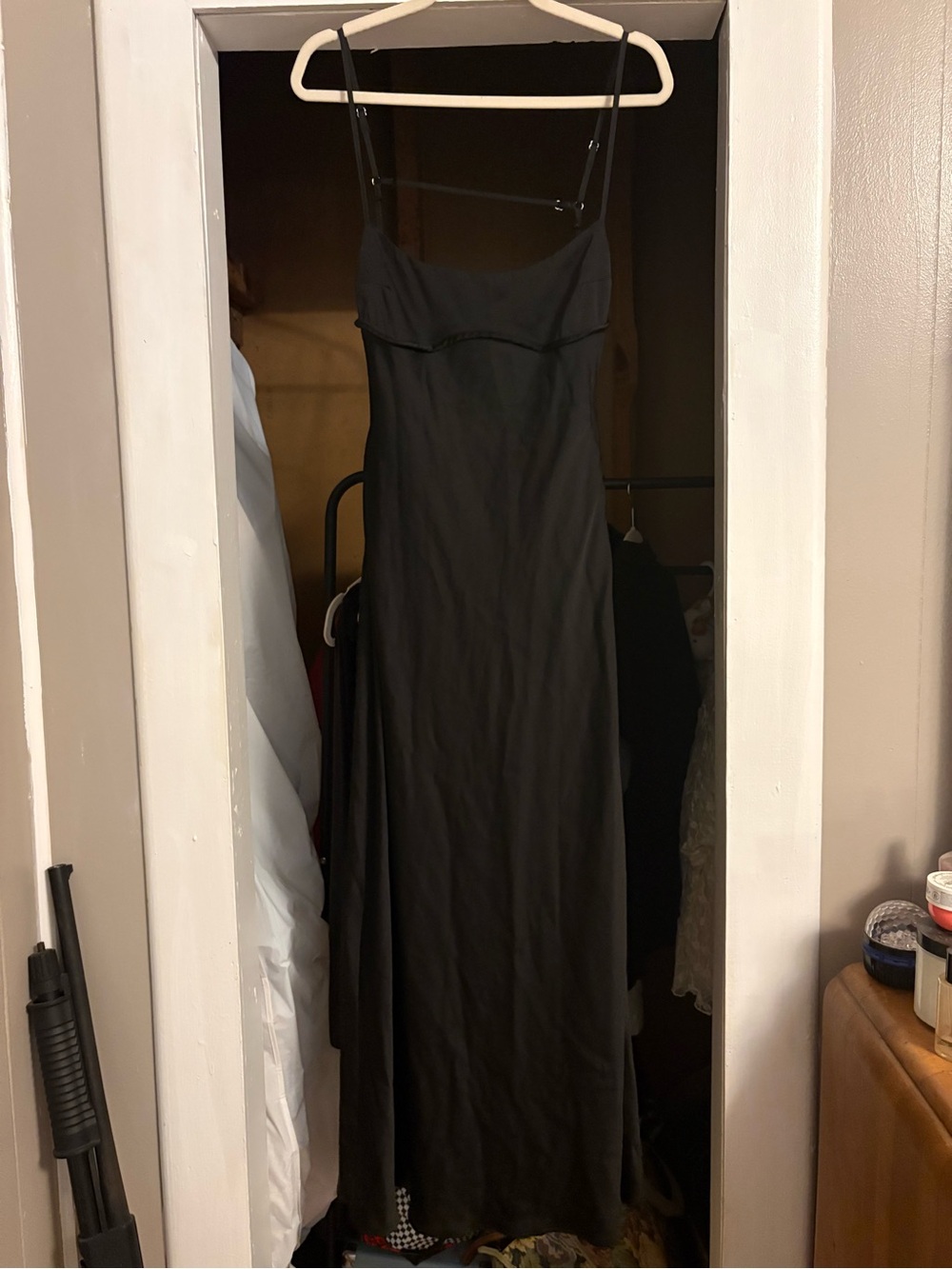 T.J.Maxx Black Spaghetti-Strap Maxi Dress